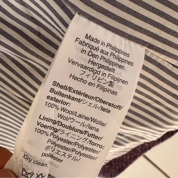 J.Crew Parke Blazer Jacket Sz 2 Purple Herringbone English Wool - Picture 14 of 16